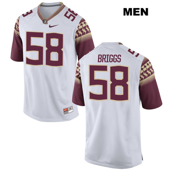 Men's NCAA Nike Florida State Seminoles #58 Dennis Briggs Jr. College White Stitched Authentic Football Jersey IAX1269OA